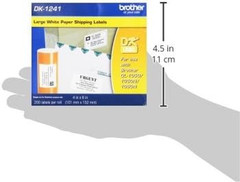 Genuine DK-1241 Die Cut White Labels, 4 X 6 Inch Individual Labels, Large Shippi