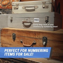 0501-1000 Consecutive Number Labels (1 x 1.5 inch, White – 500 Labels) 0501 t…