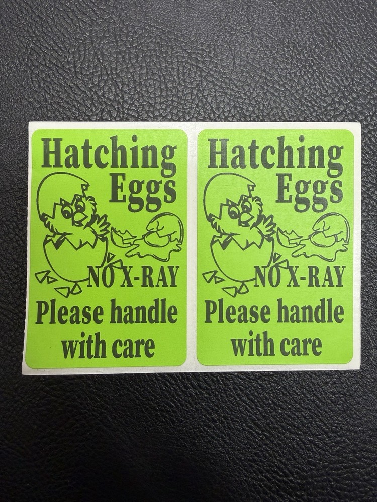 200 Handle with care no x-ray Hatching Eggs shipping labels 3″ x 2″ u pick