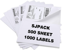 1000 Half Sheet Self Adhesive Shipping Labels, 8.5″ X 5.5″ Address Labels for La