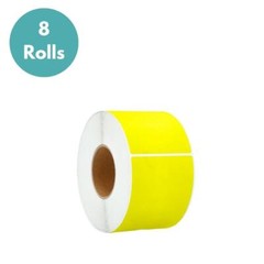 4″ x 6″ Thermal Transfer Labels, Yellow Color Shipping Coding Labels – 8 Rolls