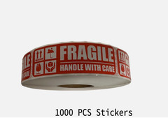 1 Roll 1000 “FRAGILE” Handle With Care Stickers Labels Easy Peel To Apply 1 x 3