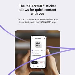 ScanyMe Smart QR Sticker – Lost & Found Tag for documents, Bags & Keys