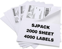 Half Page Self Adhesive Shipping Labesl, 8.5″ X 5.5″ Labels Compatible Laser & I
