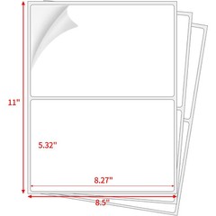 8.5×5.5 Shipping Labels Rounded Corner Self Adhesive 2 Per Sheet 50-5000 Labels