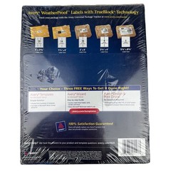 Avery WeatherProof Shipping Labels w/TrueBlock Laser White 2 x 4 500/Pack 5523