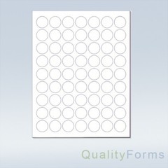 8-1/2″ x 11″ 63 Labels per Sheet – 1″ Round – 250 Sheets