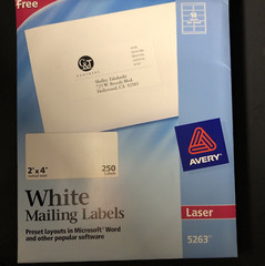AVERY 5351 Avery 5263 Mailing Labels. Lot of 2