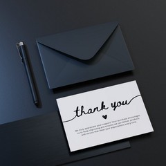 200 Thank You Cards For Small Business – Buy 1 Get 1 Free (2 Designs, 100 Each)