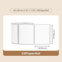 10 Rolls Thermal Self-Adhesive Shipping Label Sticker 1.57”x1.18”(40x30mm)