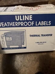 Uline Yellow Thermal Transfer Labels 4×6, 3 Rolls 2 New 1000 Labels 1 Opened