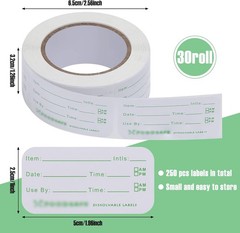 7500 Pieces Removable Food Labels for Containers 1 x 2 Inch Date Stickers Wat…