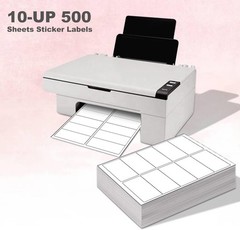 10-UP Address Labels,/Address Mailing Labels 500 Sheets Shipping Sticker Labe…