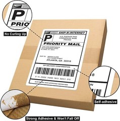 200 Shipping Mailing Labels 8.5″ x 5.5″ Half Sheet Rounded Corner 2 Per Sheet