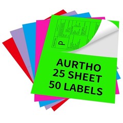 Multicolored Self Adhesive Half Sheet Shipping Labels 8-1/2″ x 5-1/2″ Address