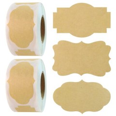 600 Pcs Kraft Tags Name Labels Stickers for Canning Jars Gift Tags Cosmetics
