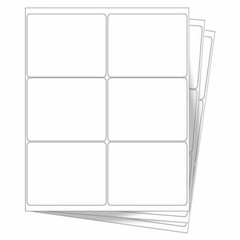 4″x3 1/3″ Laser Ink Jet Blank Address Shipping Labels Self Adhesive 6 per sheet