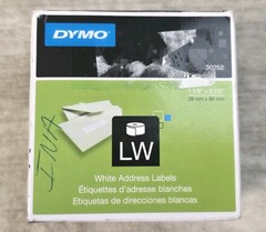 DYMO 30252 LW WHITE ADDRESS LABELS 1-1/8″x3-1/2″, 350 LABELS PER ROLL, 2 Rolls