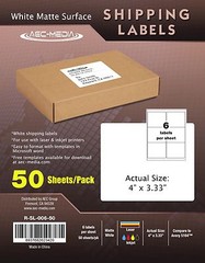 White Matte Surface Shipping Labels, Name / Address Labels