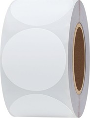 White Color Coding Dot Labels Round Semi Gloss Paper Stickers Adhesive Label …