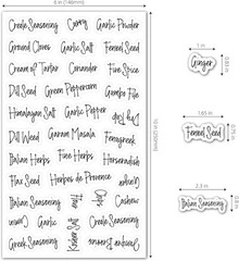 278 Pcs Clear Spice Labels Stickers Preprinted,Small-Stickable -Removable,139 Bl