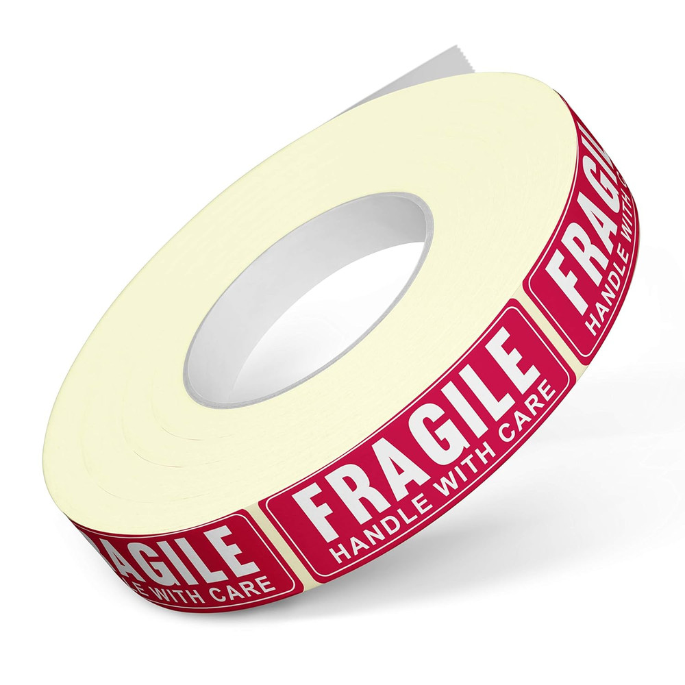 Performore Warning Fragile Stickers, 1 X 3 Fragile Handle with Care Stickers, Fr