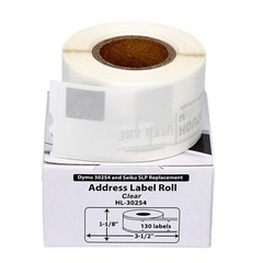 DYMO 30254 Clear Address Labels (1-1/8″ x 3-1/2″) – (18) Rolls of 130