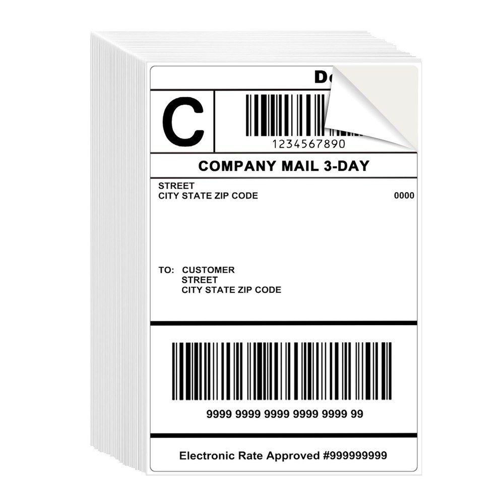 100 Pre-Cut 4×6 Sheet Shipping Labels for Laser & Inkjet Printers, Single She…