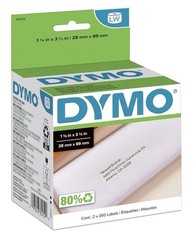 DYMO Authentic LW White Mailing Address Labels For LabelWriter 1-1/8” X 3-1/2”