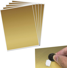 5 Sheets, 9″ X 7″, Gold Scratch off Sticker Labels Large DIY Sheet