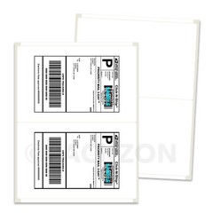 500 Shipping Labels 8.5×5.5 Rounded Corner Self Adhesive 2 Per Sheet PACKZON®