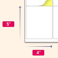 Self-Adhesive Matte Finish Labels – 4″ x 5″ | 800 Durable Stickers Included