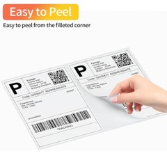 200 Shipping Mailing Labels 8.5″ x 5.5″ Half Sheet Rounded Corner 2 Per Sheet