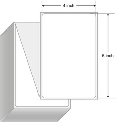 4×6 Fan-Fold Shipping Labels For Zebra Rollo Thermal Printer Postage Labels