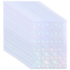 20Sheets A4 Self-adhesive Holographic Sticker Paper Snowflake