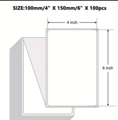 200 Count 4″ x 6″ Fanfold Direct Thermal Shipping Labels