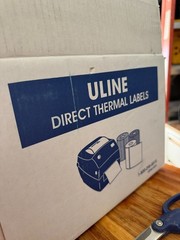S-8000 ULINE 3″ X 1″ THERMAL LABELS 12 ROLLS NEW OPEN BOX
