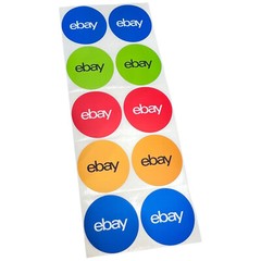 3 Inch Ebay Round Stickers 100 Pcs Blue Red Green Yellow Stickers