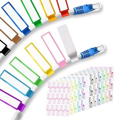 12 Sheet 360 Pcs Waterproof Cable Labels,Wire Label for Management,Color Border