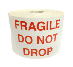 Shipping Labels 3X5 Fragile Do Not Drop 500 labels per roll 1-12 Rolls