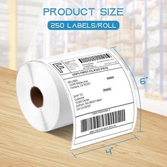 200 Rolls 4″x6″ Direct Thermal Labels 450 Per Roll For Zebra Eltron 2844 ZP-450
