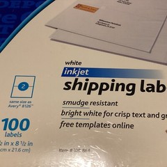 Shipping Address Labels Inkjet Printers 8 1/2″ x 5 1/2″ Bright White 100 Labels