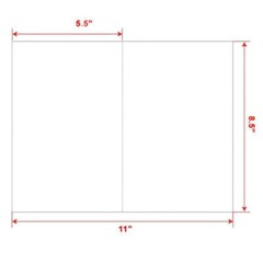 1000 Shipping Labels 8.5×5.5 Half Sheet Blank Self Adhesive 2 Per Sheet