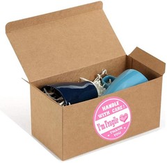 Fragile Stickers Pink Handle With Care Shipping Labels 1.5 Inch Round 500 Pcs