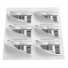 2000 Sheets 3 1/3″ x 4″ White Shipping Labels 6-Up Laser Ink Jet Self Adhesive