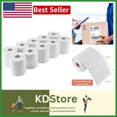 High-Quality 4″x6″ Thermal Labels – 250 Labels/Roll, 10 Rolls, Strong Adhesive