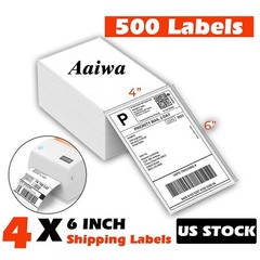 4000 – 4×6 Fanfold Direct Thermal Shipping Labels for Zebra & Rollo Printers US