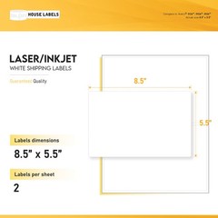 800 Half Sheet Internet Shipping Labels Fast Peel eBay PayPal 8.5 x 5.5