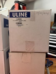 S-8000 ULINE 3″ X 1″ THERMAL LABELS 12 ROLLS NEW OPEN BOX