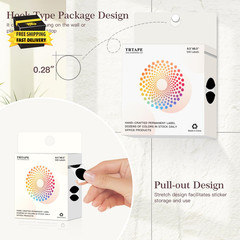 1/2 Inch round Color Coding Labels (500 Black Dots) – Self-Adhesive Dot Stickers